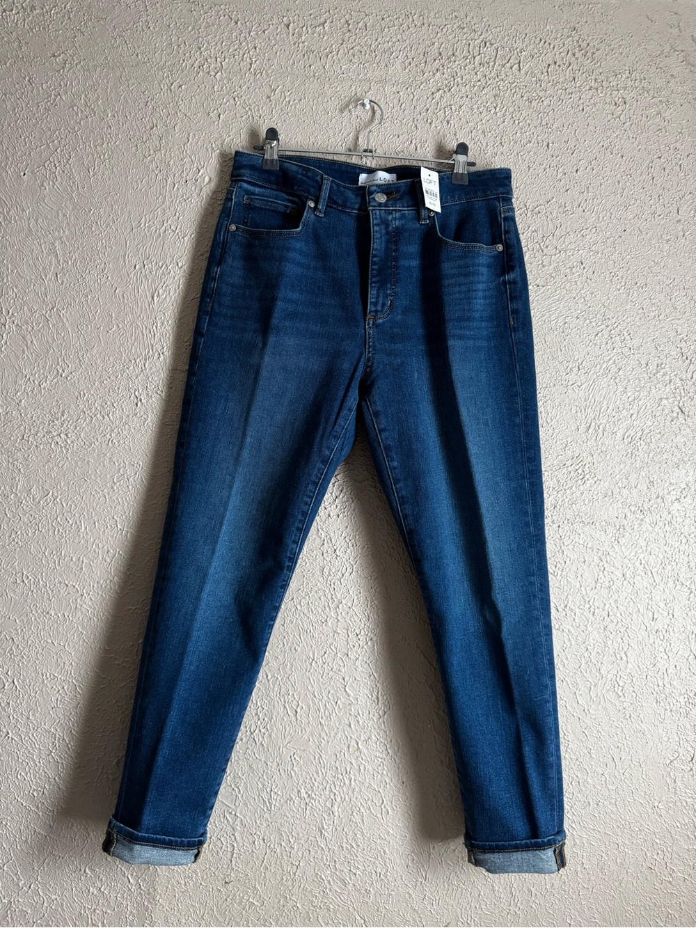 LOFT Dark Blue Curvy Skinny Jeans